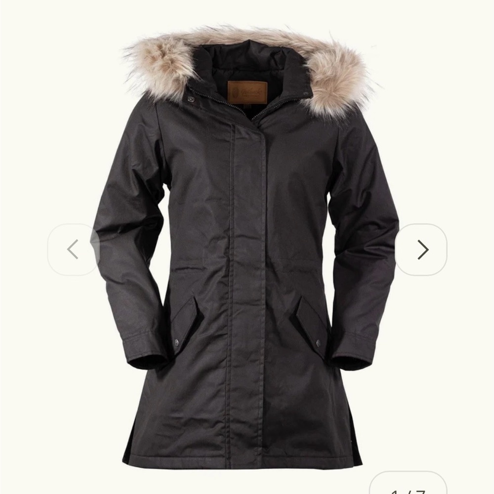 Women's Black Ski & Snow Jacket with Fur Hood